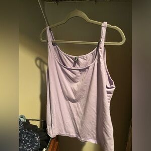 Light purple tank top. Only been worn once.
